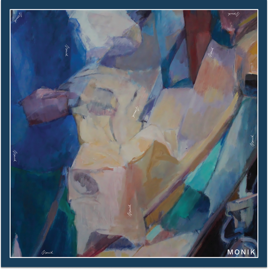 Le pêcheur bleu – 100% Silk Scarf